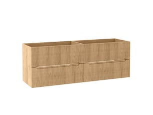 Meuble sous vasque suspendu 4t novo l.160 cm effet chêne hikora