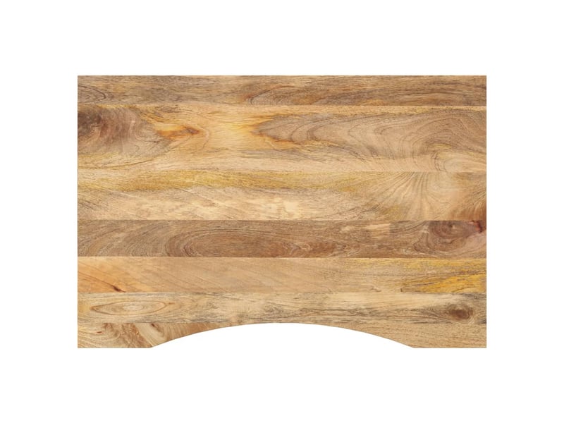 Dessus de bureau - dessus de table - plateau de table avec courbe 90x60x2,5 cm manguier massif brut - Conforama B