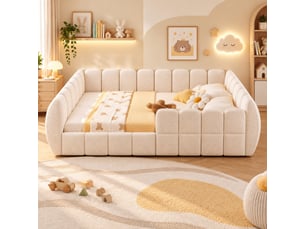 Lit 2 places 140x200 cm    coloris beige
