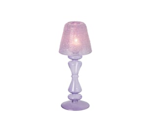 Photophore lampe en verre silje 26cm lilas