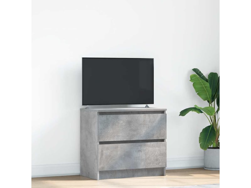  Meuble tv - banc tv - meuble de rangement gris béton 60x35x54 cm bois d'ingénierie  - Conforama B