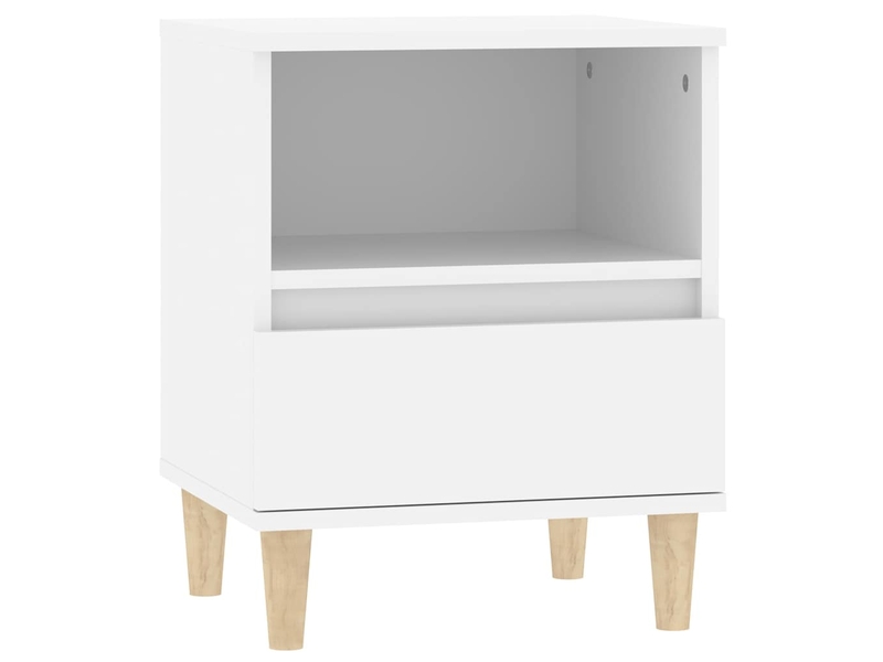  Lot de 2 tables de chevet - cabinet de chevet - table de nuit blanc 40x35x50 cm  - Conforama E