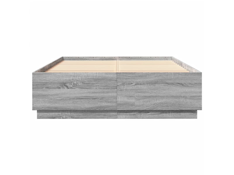  Lit double- lit adulte -  cadre de lit sans matelas sonoma gris 150x200 cm  - Conforama C