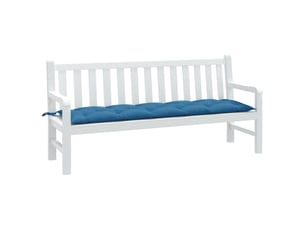 Coussin de banc de jardin, coussin d'assise bleu mélangé 180x50x7 cm tissu cf52695