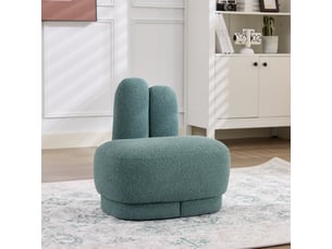 Pouf bunny-ear en tissu rembourré avec oreilles décoratives, fixe, sans rangement