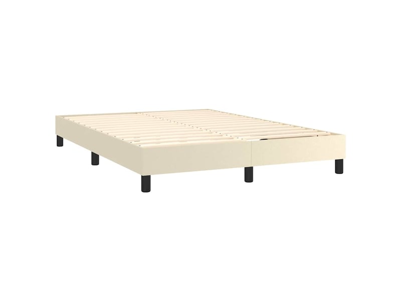  Lit double- lit adulte -  cadre de lit à lattes crème 140x190 cm similicuir  - Conforama C