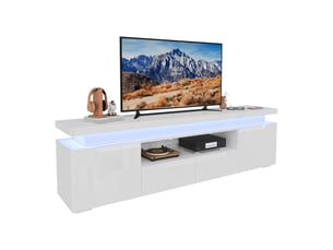 Meuble tv coloris blanc 180 cm   