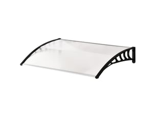 Auvent extérieur en alliage d'aluminium pour portes et fenêtres, 150 x 90 x 25 cm, transparent