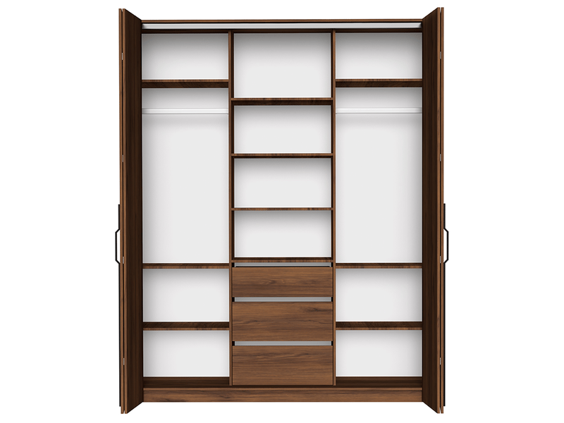  Selsey bari - armoire - 200 cm - noyer warmia Bari - Conforama D