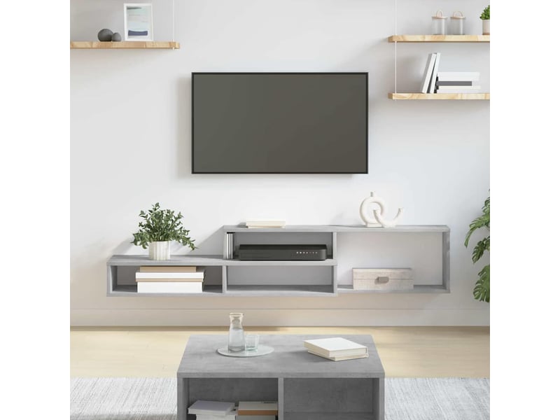  Meuble tv - supportmuralpourtv 150x25x28,5cm bois d'ingénierie  - Conforama B