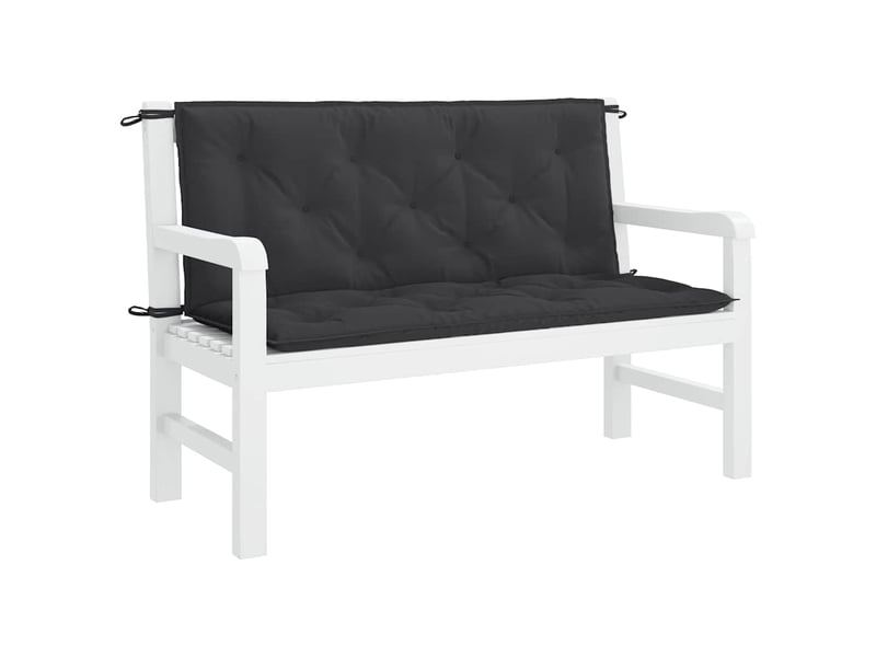  Coussin de banc de jardin, coussin d'assise noir 120x(50+50)x7 cm tissu oxford cf52773  - Conforama D