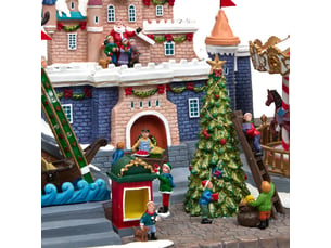 Village de noël lumineux fête foraine animé et musical 64 led sur secteur