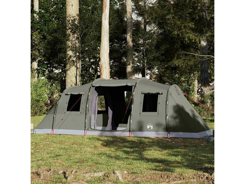 Tente de camping, tente familiale tunnel 6 personnes vert olive imperméable - Conforama B