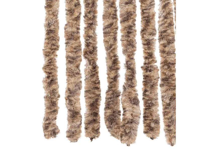  Rideau anti-mouches, moustiquaire beige et marron foncé 56x185 cm chenille cf43507  - Conforama E