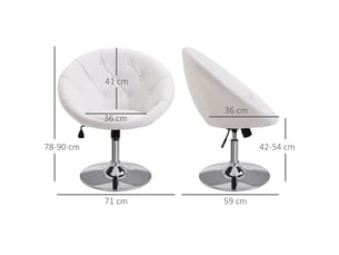 Fauteuil relax manuel pivotant <strong>PANGIVO</strong> <strong></strong> Simili blanc
