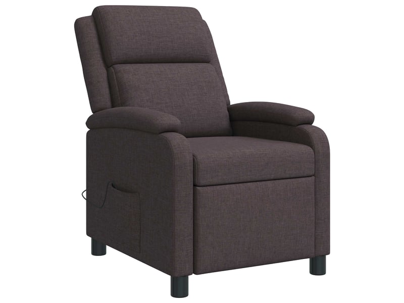 Vidaxl fauteuil de massage inclinable marron foncé tissu - Conforama E