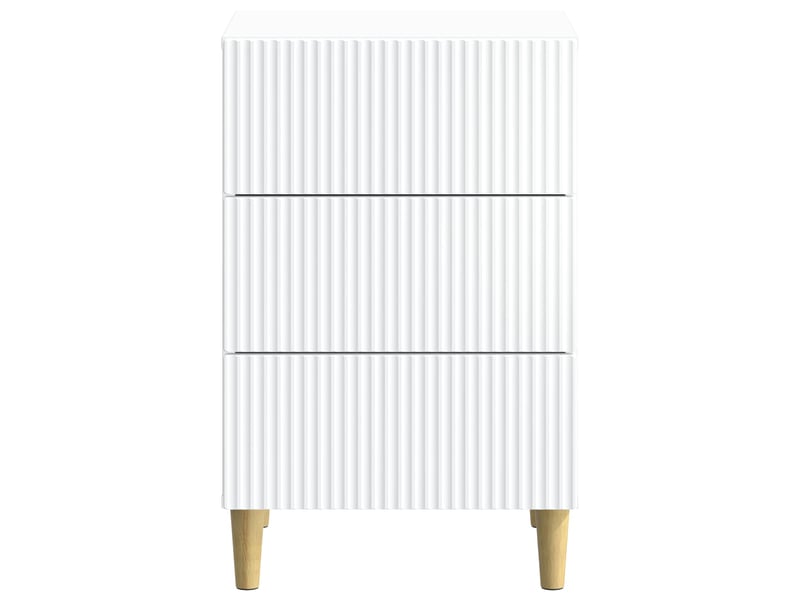 Table de chevet - cabinet de chevet - table de nuit blanc 43 x 41 x 66,5 cm bois d'ingénierie - Conforama D