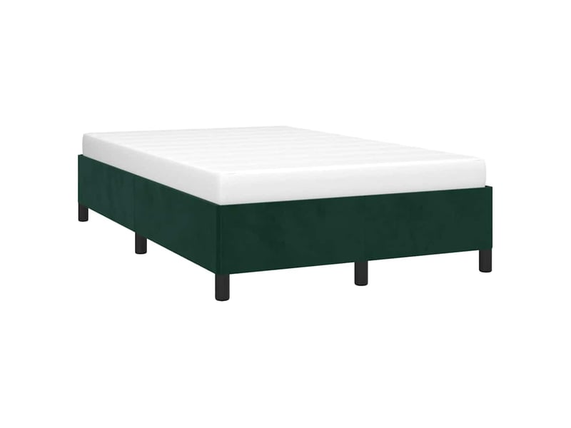  Lit double- lit adulte -  cadre de lit sans matelas vert foncé 120x190 cm velours  - Conforama C