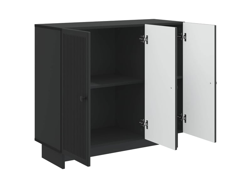 Buffet - bahut - meuble de rangement noir 89 x 34,5 x 80 cm bois d'ingénierie - Conforama E
