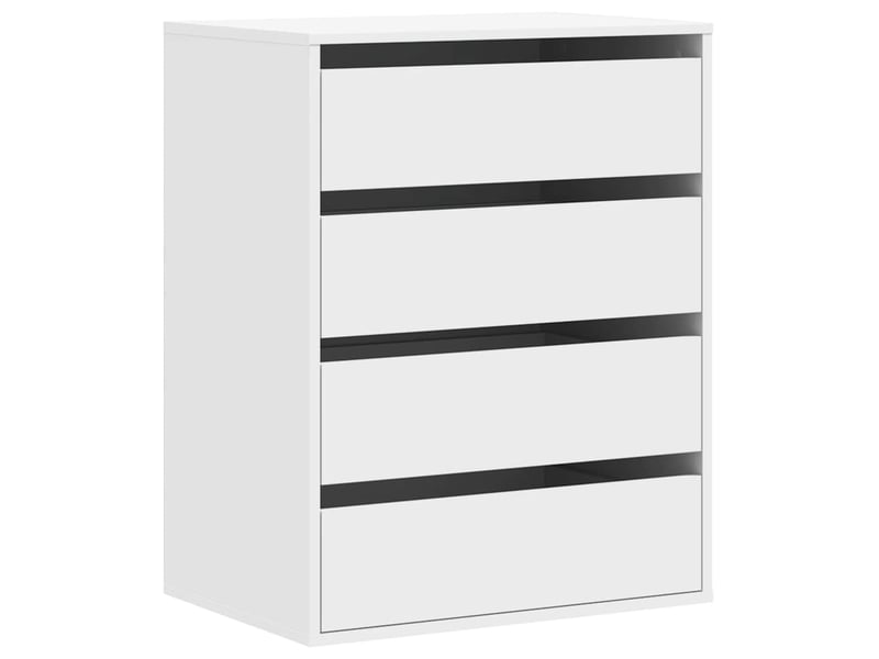  Commode chambre adulte, commode d'angle blanc 60x41x76 cm bois d'ingénierie  - Conforama A