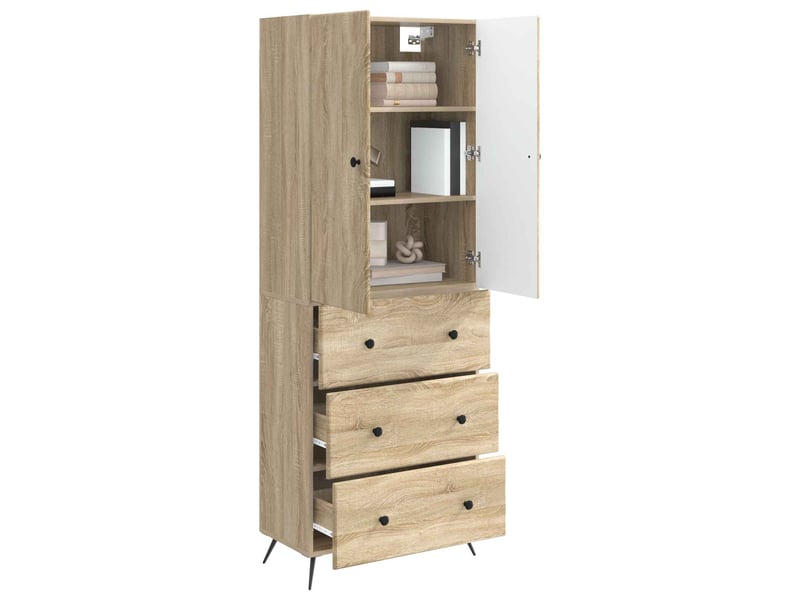  Ensemble de meubles 2 pcs, rangement de salon 66 x 34,5 x 90 cm bois d'ingénierie shl9960  - Conforama C