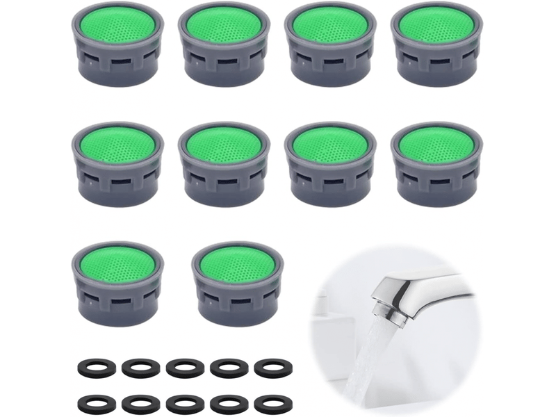  Lot de 10 aérateurs de robinet - filtre universel, limiteur de débit, accessoires salle de bain, inserts filtrants et pièces de rechange  - Conforama A