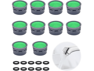 Lot de 10 aérateurs de robinet - filtre universel, limiteur de débit, accessoires salle de bain, inserts filtrants et pièces de rechange