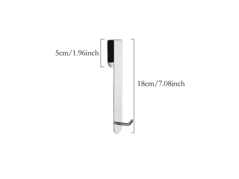 Lot de 2 crochets de douche sans perçage, de porte pour paroi de douche, adaptés aux portes en verre de salle de bain (argenté, gris - réf. Szpb844770jjzj - Conforama D