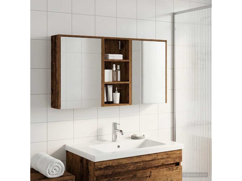  Ensemble de meubles de salle de bain 3 pcs 116x16x62.5 cm shl1952  - Conforama B