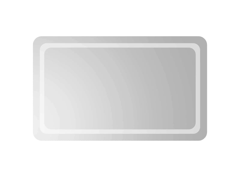  Miroir de salle de bain, miroir de toilette led avec miroir transparent 100 x 60 cm cf62556  - Conforama A