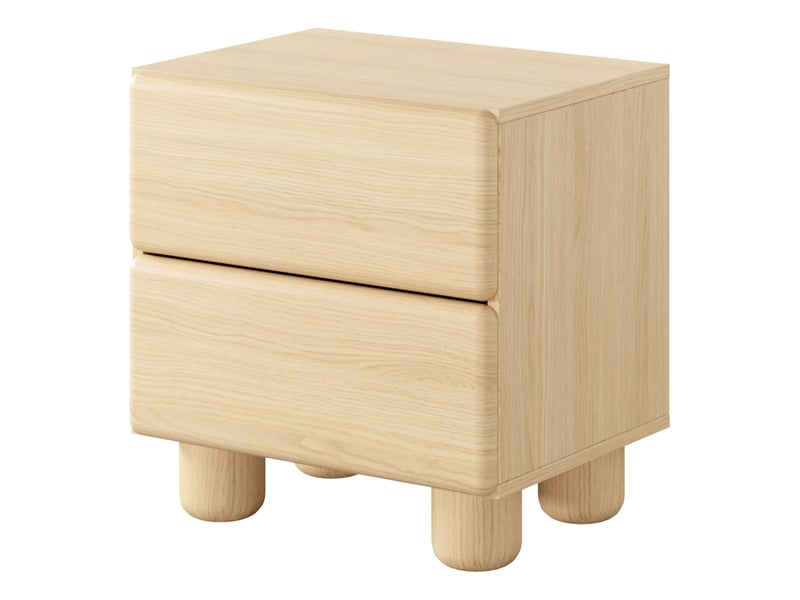  Table de nuit hani, 2 tiroirs, 50x38x52h cm chêne marron Hani - Conforama E