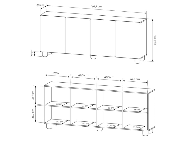  Selsey lomo - commode - 199 cm - chêne Lomo - Conforama E