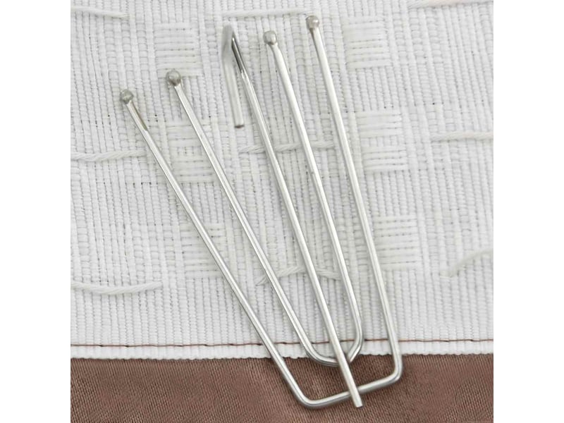  Lot de 2 rideaux occultants, rideaux black-out aspect lin et crochets taupe 140x225cm cf44544  - Conforama C