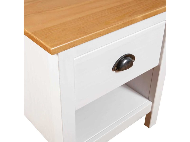  Lot de 2 tables de chevet - cabinet de chevet - table de nuit hill 46x35x49,5 cm bois de pin solide  - Conforama E