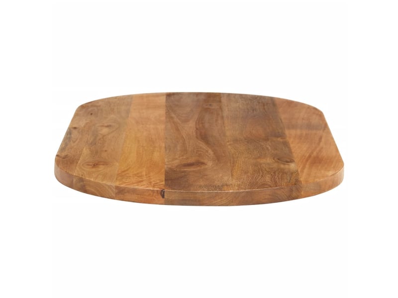  Dessus de table, plateau de table 100x50x3,8 cm ovale bois massif de manguier  - Conforama D