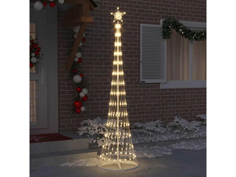  Arbre de noël, sapin de noël led blanc chaud 250 cm métal  - Conforama C
