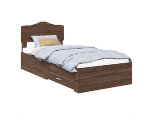 Lit simple 70x190 cm    coloris marron