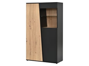 Vitrine coloris bicolore 7 étagère(s) <strong>BIQZUYA</strong> <strong></strong> - 80 cmx139.5 cm