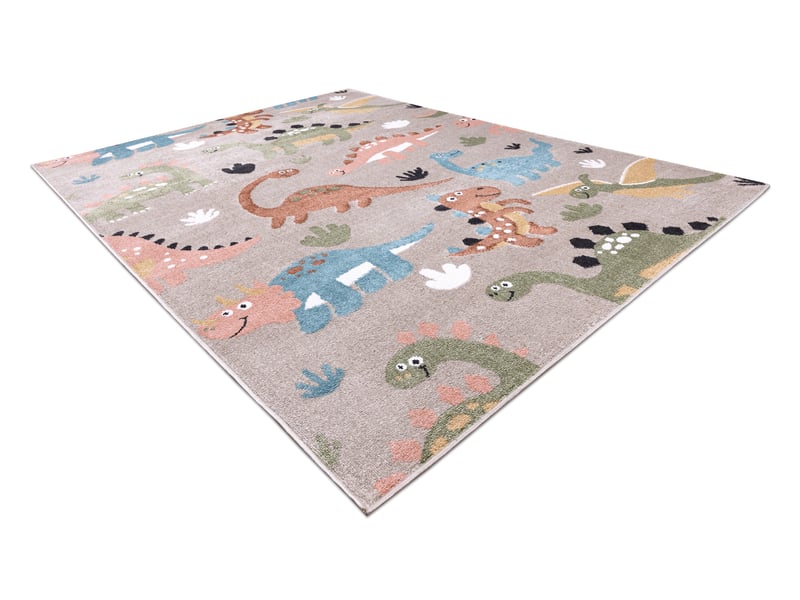  Tapis fun dino pour enfants dinosaures beige  240x330 cm  - Conforama C