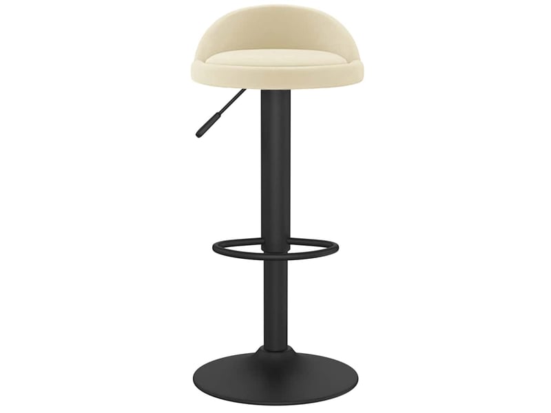  Tabouret de bar, chaise de bar crème velours shl14281  - Conforama C