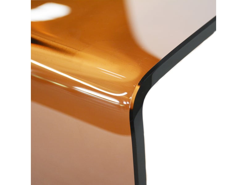  Table basse 100x50x35 cm en verre trempé marron chicfurn  - Conforama E