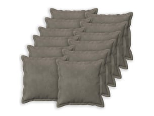 Lot de 12 coussins avec oreiller, coussins décoratifs houten gris clair fløjl cf50986