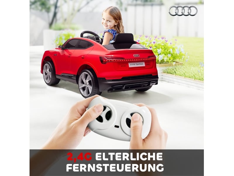  Voiture électrique enfant 108x60x47 cm télécommande phares rouge  - Conforama D