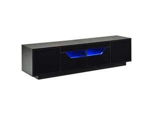 Meuble tv coloris noir 180 cm <strong>KORFEE</strong> <strong></strong>
