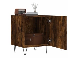 Table de chevet - cabinet de chevet - table de nuit chêne fumé 40x40x50 cm bois d'ingénierie