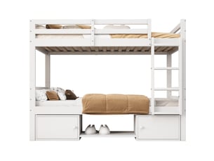 Lit superposé 2x90x200 cm HAVRYA   coloris blanc