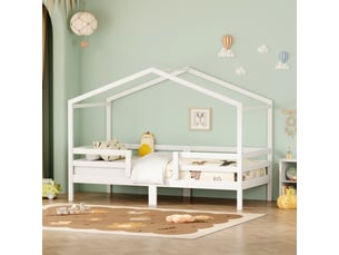 Lit cabane 90x200 cm <strong>OOIILLEE</strong> <strong>Luxe haut de gamme</strong> coloris blanc