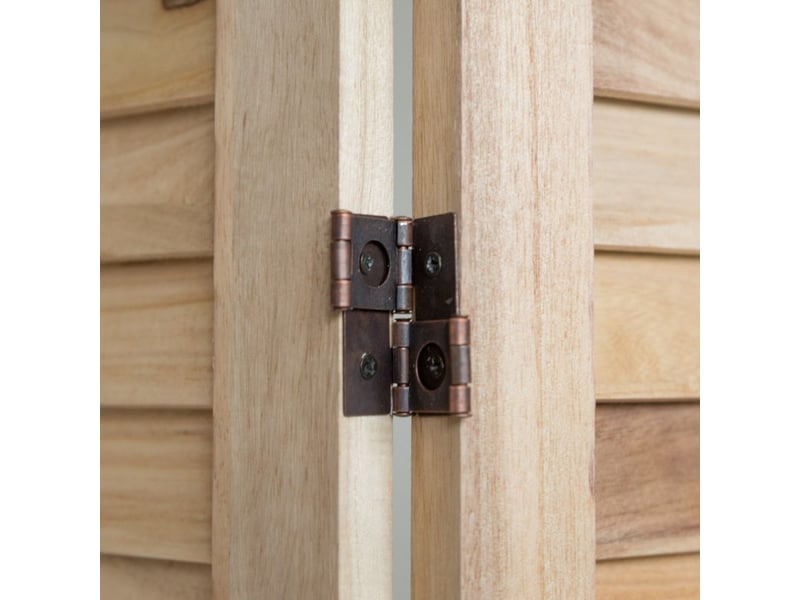  Paravent 4 panneaux en bois - modèle 338b clair 1248 - Conforama C