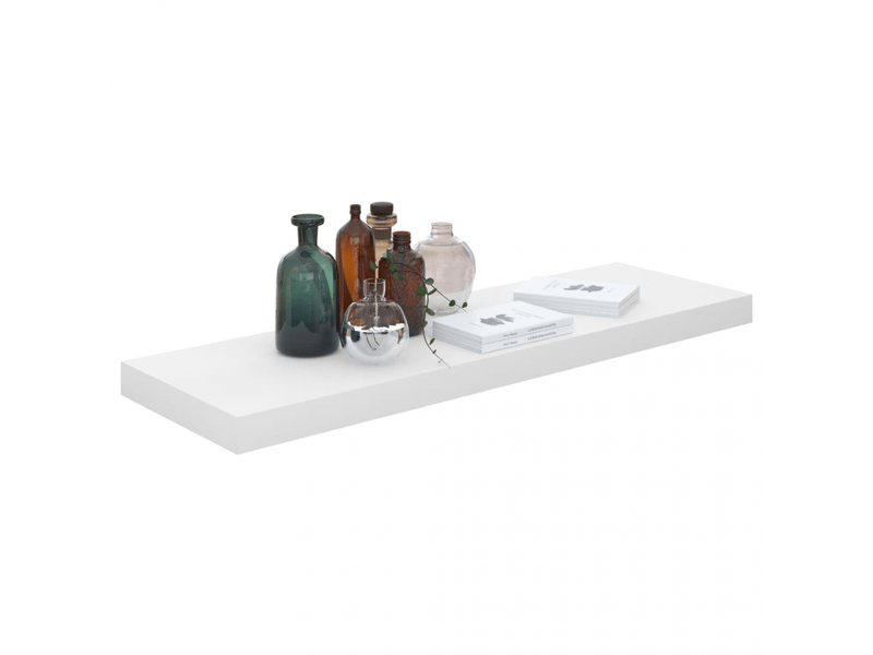  Étagère murale flottante en mdf blanc brillant 80x23,5x3,8 cm- comfortxl  - Conforama C