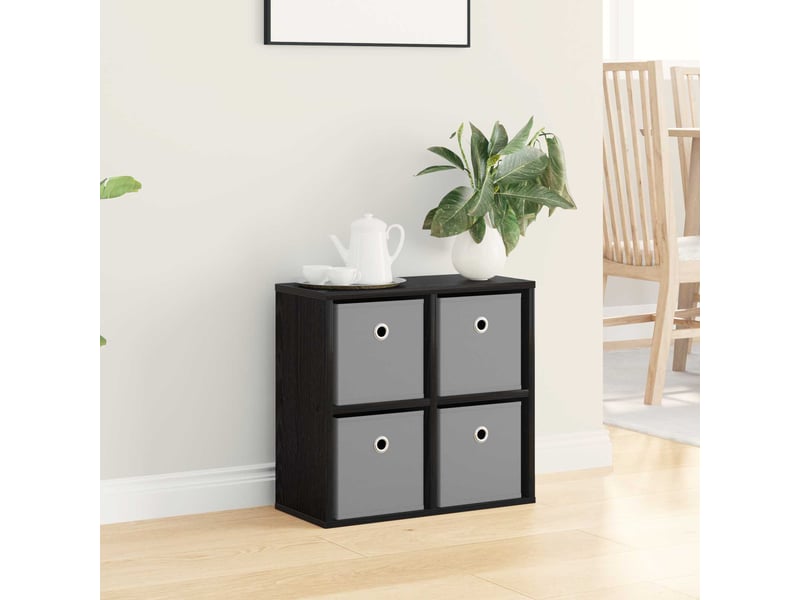 Buffet - bahut - meuble de rangement chêne noir 49,5 x 22 x 47 cm - Conforama D